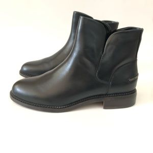 Franco Sarto Happy Ankle Boot, Black Leather, Size 7.5